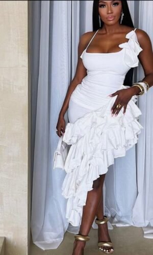 Ruffle hem dress